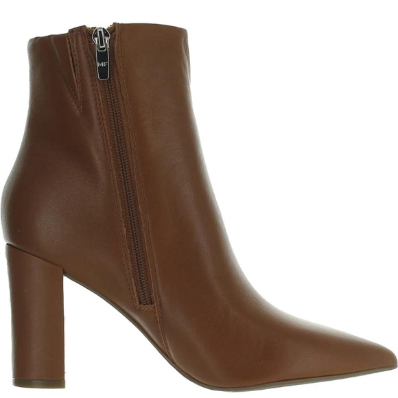 Marc Fisher Women's Brown Heeled Leather Ankle Boots Shoes Size 8 1/2 - Picture 3 of 16